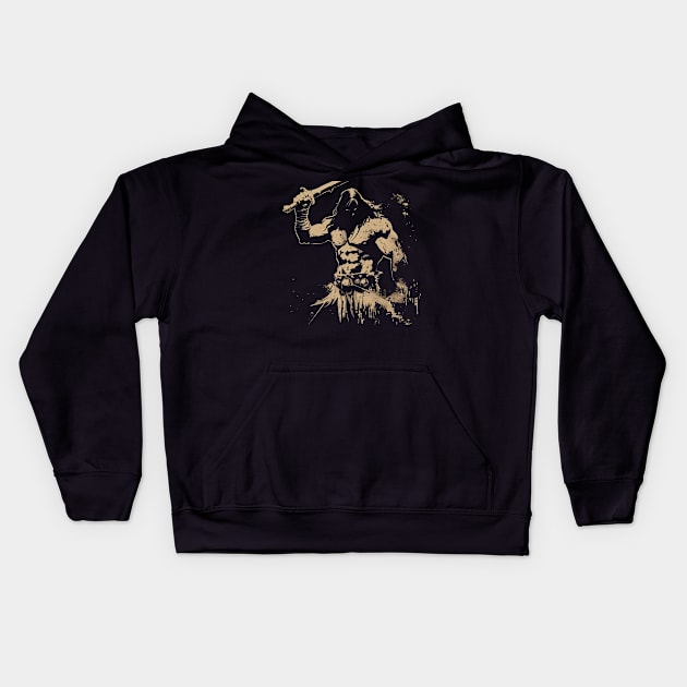 the barbarian Kids Hoodie by rocknerd